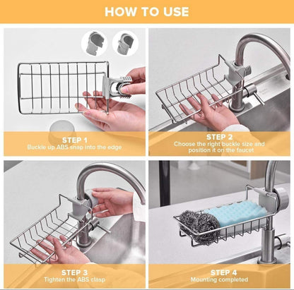 Stainless Steel Kitchen Faucet Sponge Holder